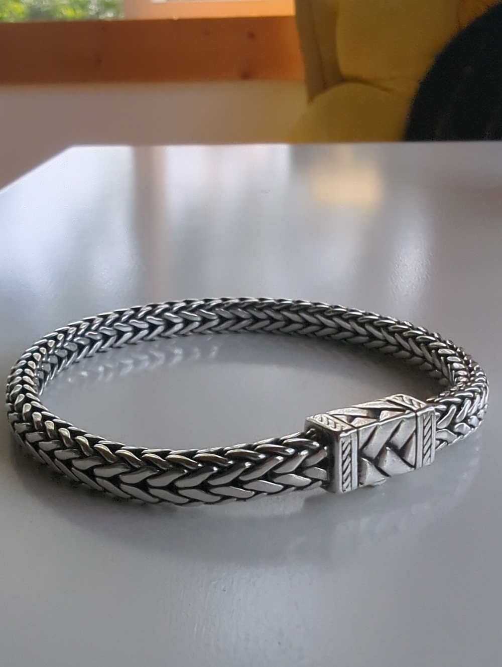 Ryan Christian 925 Sterling Silver Woven Bracelet  6.5MM, Size 7.25"